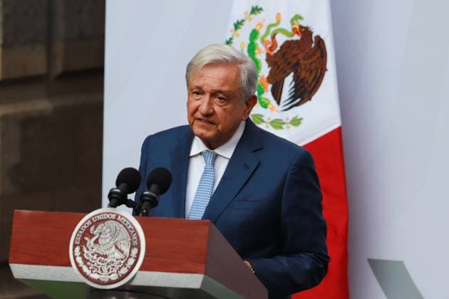 Flagging of the Mexican Team Heading to the Paris Olympic Games President of Mexico, AndrÃ s Manuel Lopez Obrador, speaking during the flag-bearing ceremony of the Mexican delegation that will participate in the Paris 2024 Olympic Games, at the National Palace. on June 11, 2024 in Mexico City, Mexico. (Photo by Carlos Santiago Eyepix Group) Copyright: xCarlosxSantiago xEyepixxGroupx CS_11062024_122271