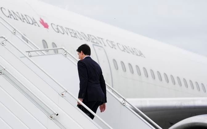 June 12, 2024, Ottawa, Ontario, Canada: Prime Minister Justin Trudeau departs Ottawa on Wednesday, June 12, 2024, on route to Italy to attend the G7 Summit. Ottawa Canada  - ZUMAc35_ 20240612_zaf_c35_004_20240612 Copyright: xSeanxKilpatrickx