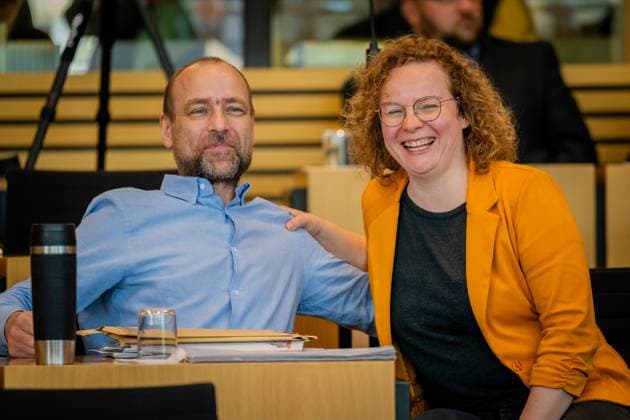 139. PLENARSITZUNG IM THÜRINGER LANDTAG 12 6 2024 - Erfurt: Dr. Falk Thomas Hartung (SPD) und Franziska Baum (FDP). Die 139. Plenarsitzung des Thüringer Landtags am 12. Juni 2024. _________________ *** 139 PLENARY SESSION IN THE THURINGIAN STATE PARLIAMENT 12 6 2024 Erfurt Dr Falk Thomas Hartung SPD and Franziska Baum FDP The 139 plenary session of the Thuringian State Parliament on 12 June 2024
