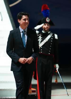 June 12, 2024, Grottaglie, Ityaly: Prime Minister Justin Trudeau arrives in Grottaglie, Italy on Wednesday, June 12, 2024., to attend the G7 Summit. Grottaglie Ityaly  - ZUMAc35_ 20240612_zaf_c35_055_20240612 Copyright: xSeanxKilpatrickx