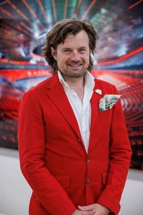 12 06 2024 Düsseldorf Munich-based artist and photographer Michael von Hassel at his VIP preview of the exhibition Cathedrals on the occasion of UEFA EURO 2024 at Galerie Anna Laudel Düsseldorf Galerie Anna Laudel North Rhine-Westphalia Germany
