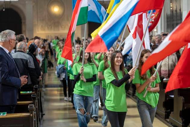 The German Bishops Conference and the Evangelical Church in Germany EKD have invited to an ecumenical service in St. Michaels Church in Munich on the day of the opening match of the Copyright: epd-bild TheoxKlein 240614_TK_Gottesdienst_28