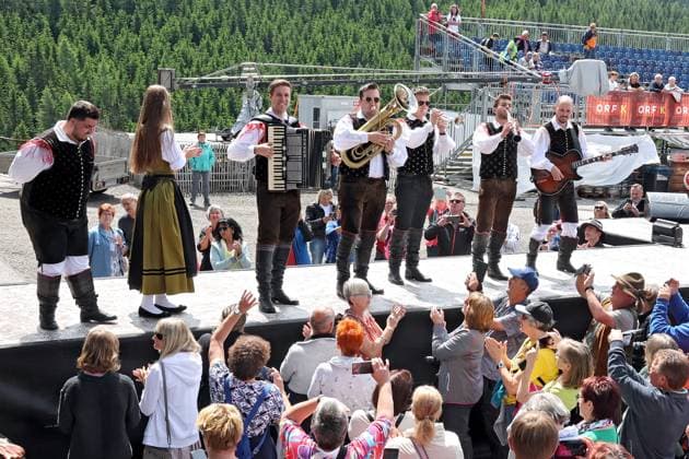 ORF Wenn die Musi spielt Saso Avsenik and his Oberkrainer on the sidelines of rehearsals for the music open air Wenn die Musi spielt on 14 06 2024 in Bad Kleinkirchheim 20240614SBK0010