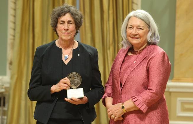 June 14, 2024, Ottawa, On, Canada: Chantal Hebert, a freelance political columnist, is awarded the Michener-Baxter Award by Governor General Mary Simon at the Michener Awards Ceremony at Rideau Hall in Ottawa, on Friday, June 14, 2024. Ottawa Canada  - ZUMAc35_ 20240614_zaf_c35_088 Copyright: xPatrickxDoylex