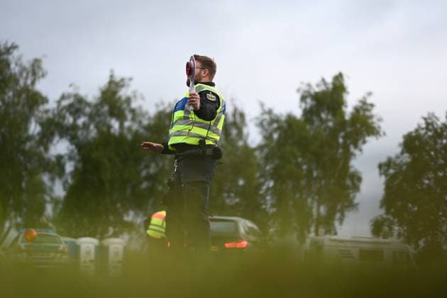 Border control for traffic arriving at the Netherlands first match Since the early hours of June 15, the Bad Bentheim Federal Police Headquarters has been controlling traffic arriving at the Bunderneuland border crossing for the international match between the Dutch national team Bunde Niedersachsen Germany Copyright: xdiebildwerftx