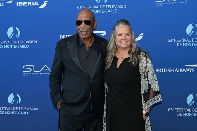 63eme Festival de Television de Monte Carlo Morgan Freeman, Lori Mccreary 306213 2024 06 14  Copyright: xLionelxGuericolas MPPx STAR_306213_046