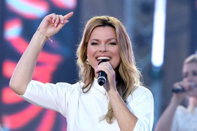ORF Wenn die Musi spielt Singer Saskia Leppin during rehearsals for the music open air Wenn die Musi spielt on 14 06 2024 in Bad Kleinkirchheim 20240615SBK0110
