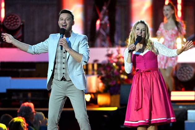 15 06 2024 Bad Kleinkirchheim St Oswald am Hoferriegel in Austria AUT Wenn die Musi spielt Open Air 2024 Stefanie Hertel and Marco Ventre,