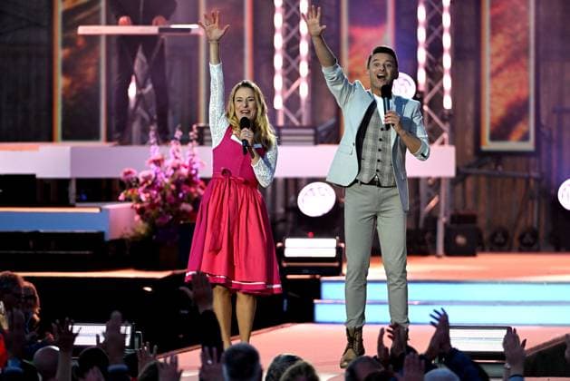 15 06 2024 Bad Kleinkirchheim St Oswald am Hoferriegel in Austria AUT Wenn die Musi spielt Open Air 2024 Stefanie Hertel and Marco Ventre,