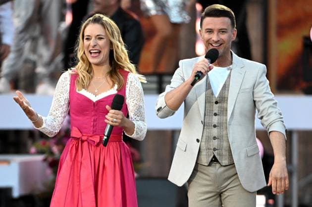 15 06 2024 Bad Kleinkirchheim St Oswald am Hoferriegel in Austria AUT Wenn die Musi spielt Open Air 2024 Stefanie Hertel and Marco Ventre,