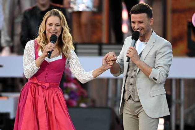 15 06 2024 Bad Kleinkirchheim St Oswald am Hoferriegel in Austria AUT Wenn die Musi spielt Open Air 2024 Stefanie Hertel and Marco Ventre,