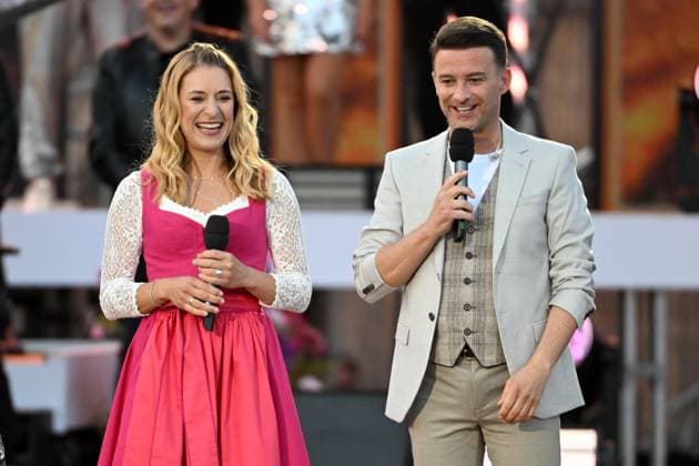15 06 2024 Bad Kleinkirchheim St Oswald am Hoferriegel in Austria AUT Wenn die Musi spielt Open Air 2024 Stefanie Hertel and Marco Ventre,