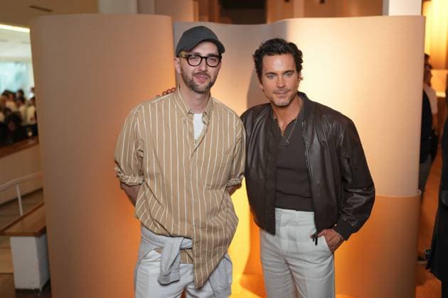 Entertainment Themen der Woche KW24 Entertainment Bilder des Tages Milan, Milan Men s Fashion Week: Spring Summer 2025 - Men s Fashion, Spring Summer 2025.- Arrivals at the presentation of Tod s Pictured: Matteo Tamburini with Matt Bomer  Copyright: xRiccardoxGIordanox xipa-agency.nx xmodaxmilanox IPA_Agency_IPA47187786