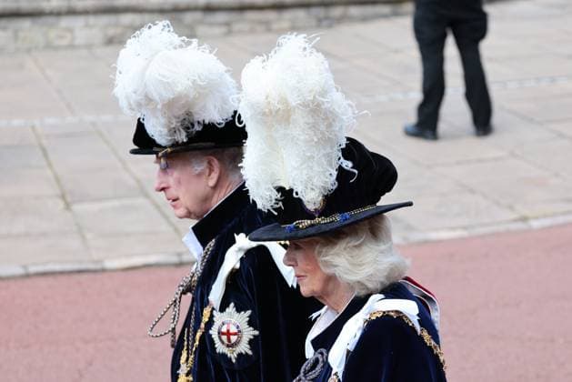 . 17 06 2024. Windsor , United Kingdom. King Charles III, Queen Camilla and other members of the UK Royal Family at the Garter Day service at Windsor Castle, United Kingdom.  xStephenxLockx xi-Imagesx IIM-25311-0012