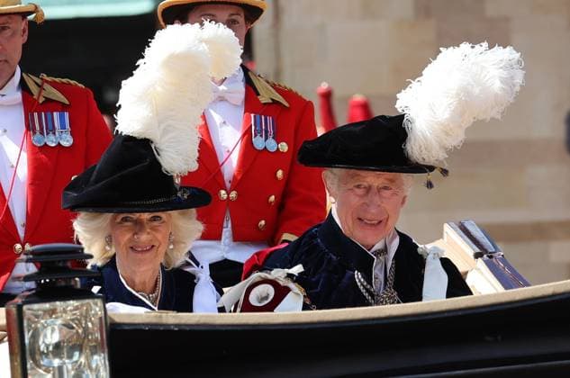 . 17 06 2024. Windsor , United Kingdom. King Charles III, Queen Camilla , Prince William and other members of the UK Royal Family leaving the Garter Day service at Windsor Castle, United Kingdom.  xStephenxLockx xi-Imagesx IIM-25311-0015