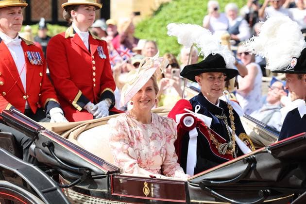 . 17 06 2024. Windsor , United Kingdom. King Charles III, Queen Camilla , Prince William and other members of the UK Royal Family leaving the Garter Day service at Windsor Castle, United Kingdom.  xStephenxLockx xi-Imagesx IIM-25311-0016