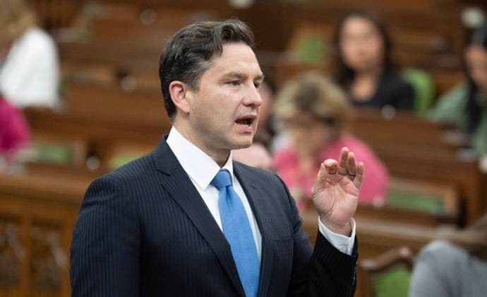 June 17, 2024, Ottawa, On, Canada: Conservative Leader Pierre Poilievre rises during Question Period, Monday, June 17, 2024 in Ottawa. Ottawa Canada  - ZUMAc35_ 20240617_zaf_c35_023 Copyright: xAdrianxWyldx