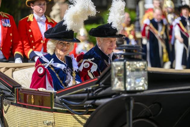 The Prince of Wales leaves after attending the annual Order of the Garter Service at St George s Chapel, Windsor Castle. Featuring: King Charles III, Queen Camilla Where: Windsor, United Kingdom When: 17 Jun 2024 Credit: Cover Images EDITORIAL USE ONLY. NOT FOR USE BY NEWSPAPERS BASED IN THE UK. Copyright: xx coverimg53858406