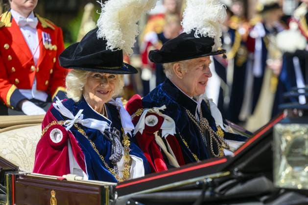 The Prince of Wales leaves after attending the annual Order of the Garter Service at St George s Chapel, Windsor Castle. Featuring: King Charles III, Queen Camilla Where: Windsor, United Kingdom When: 17 Jun 2024 Credit: Cover Images EDITORIAL USE ONLY. NOT FOR USE BY NEWSPAPERS BASED IN THE UK. Copyright: xx coverimg53858409