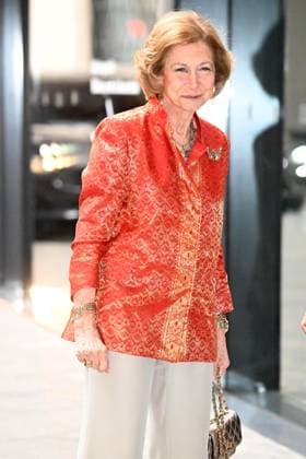 Queen Sofia at the closing ceremony of academic year of Reina Sofia school of Music Queen Sofia on her arrival at the 8th annual meeting of the International Circle held at the Museo Nacional Centro de Arte Reina Sofia, June 18, 2024, in Madrid, Spain. Photo by Jose Oliva Europa Press ABACAPRESS.COM Madrid Spain  Copyright: xEuropaxPress ABACAx
