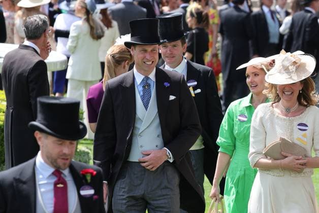 . 19 06 2024. Ascot, United Kingdom. Queen Camilla and Prince William , along with Princess Eugenie and Jack Brooksbank arriving on the second day of Royal Ascot, United Kingdom.  xStephenxLockx xi-Imagesx IIM-25314-0056
