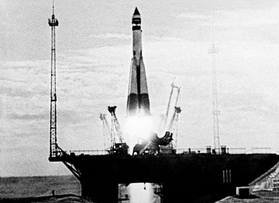 Archivbilder der Woche KW25 film launch satellite launch 178685 23.11.1967 The launch of the first Soviet space satellite. A still from the colour documentary The 10 years of the space age , Mosnauchfilm studio, scriptwriter E. Ryabchikova, director N. Makarov. RIA Novosti Sputnik Moscow Russia  Copyright: xRIAxNovostix