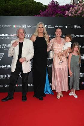 Santa Margherita di Pula, Cagliari, 7th edition of the Filming Italy Sardinia Festival, Red Carpet awards ceremony in the early evening. In the photo: Abel Ferrara Tiziana Rocca  Copyright: xx xMangiarotti DxAvanzox IPA_Agency_IPA47324855