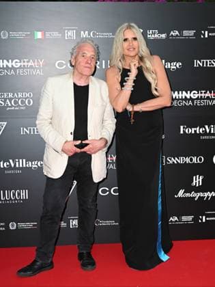 Santa Margherita di Pula, Cagliari, 7th edition of the Filming Italy Sardinia Festival, Red Carpet awards ceremony in the early evening. In the photo: Abel Ferrara Tiziana Rocca  Copyright: xx xMangiarotti DxAvanzox IPA_Agency_IPA47324856