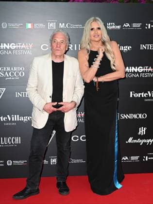Santa Margherita di Pula, Cagliari, 7th edition of the Filming Italy Sardinia Festival, Red Carpet awards ceremony in the early evening. In the photo: Abel Ferrara Tiziana Rocca  Copyright: xx xMangiarotti DxAvanzox IPA_Agency_IPA47324858