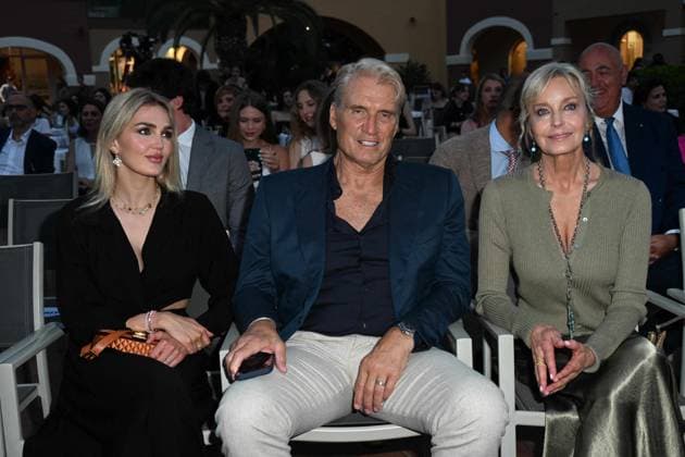 Santa Margherita di Pula, Cagliari, 7th edition of the Filming Italy Sardinia Festival, Red Carpet awards ceremony in the early evening. Santa Margherita di Pula, Cagliari, 7th edition of the Filming Italy Sardinia Festival, Red Carpet awards ceremony in the early evening. Pictured: Dolph Lundgren, Bo Derek Cagliari Italy  Copyright: xIPA ABACAx