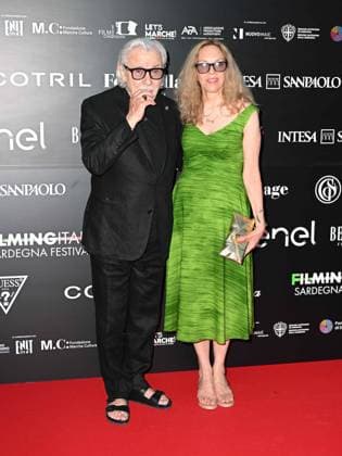 Cagliari: Santa Margherita di Pula, Cagliari, 7th edition of the Filming Italy Sardinia Festival, Red Carpet awards ceremony in the early evening. Pictured: Harvey Keitel, Daphna Kastner, Cagliari  - ZUMAp169 20240621_zea_p169_190 Copyright: xIPAx