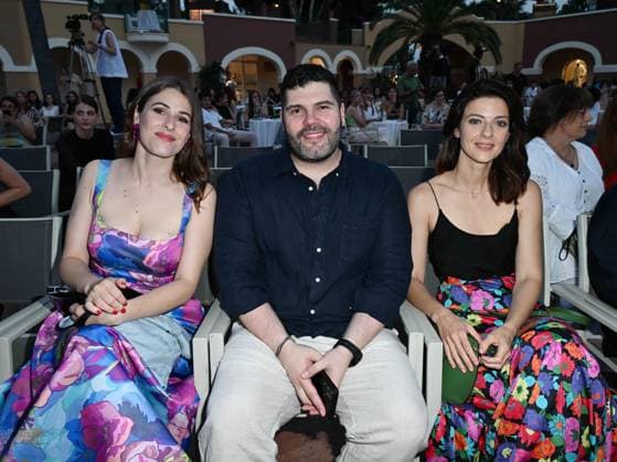 Cagliari: Santa Margherita di Pula, Cagliari, 7th edition of the Filming Italy Sardinia Festival, Red Carpet awards ceremony in the early evening. In the photo: Salvatore Esposito, Barbara Ronchi, Diana Del Bufalo Cagliari  - ZUMAp169 20240621_zea_p169_223 Copyright: xIPAx