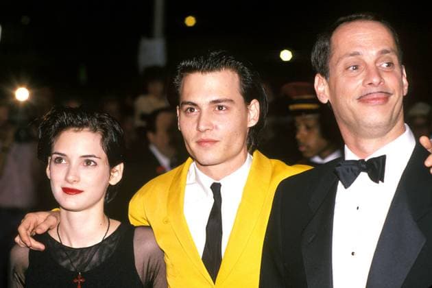 JOHNNY DEPP STOCK IMAGES WINONA RYDER AND JOHNNY DEPP AND JOHN WATERS AT CRY BABY PREMIERE CIRCA 1990 PICTURES ,  Copyright: xNickxElgarx xAvalonx 0547354311