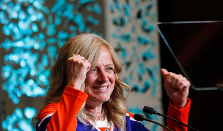 June 21, 2024, Calgary, Ab, CANADA: Alberta NDP Leader Rachel Notley makes her last speech as the party leader in Calgary, on Friday, June 21, 2024. Calgary CANADA  - ZUMAc35_ 20240621_zaf_c35_105 Copyright: xDavexChidleyx