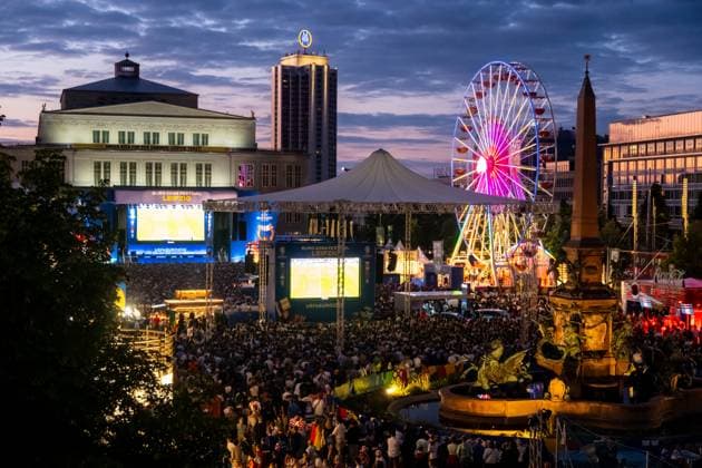 Third match day for the German national team at the 2024 European Championship In Leipzig, 14,000 fans will watch the match in the official UEFA fan zone on Augustusplatz Fanzone Leipzig
