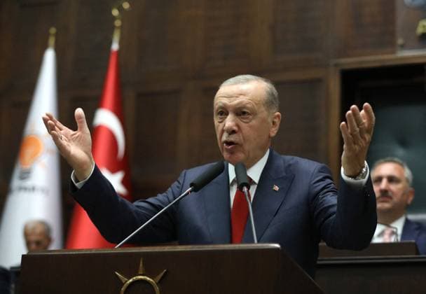 News Themen der Woche KW26 News Bilder des Tages Recep Tayyip Erdogan Addresses The Ankara Parliament - Turkey President of Turkiye and leader of the Justice and Development Party (AKP) Recep Tayyip Erdogan, addresses his lawmakers at the parliament in Ankara, on June 26, 2024. Photo by Depo Photos ABACAPRESS.COM Ankara Turkey  Copyright: xDepoxPhotos ABACAx