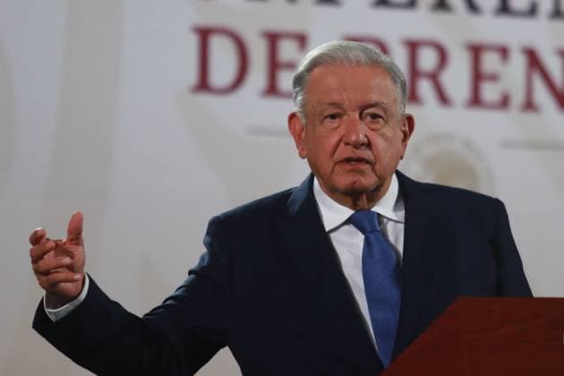 Mexican President, Andro s Manuel Lopez Obrador, speaks during a briefing conference where talked about the progress made in public education during his six-year term at the National Palace. Mexico City Mexico - ZUMAe321 20240626_zia_e321_005 Copyright: xCarlosxSantiagox