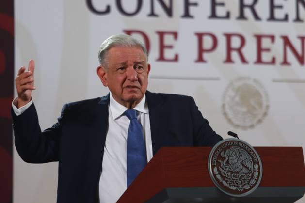 Mexican President, Andro s Manuel Lopez Obrador, speaks during a briefing conference where talked about the progress made in public education during his six-year term at the National Palace. Mexico City Mexico - ZUMAe321 20240626_zia_e321_010 Copyright: xCarlosxSantiagox