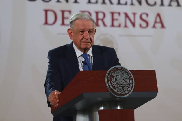 Mexican President, Andro s Manuel Lopez Obrador, speaks during a briefing conference where talked about the progress made in public education during his six-year term at the National Palace. Mexico City Mexico - ZUMAe321 20240626_zia_e321_011 Copyright: xCarlosxSantiagox