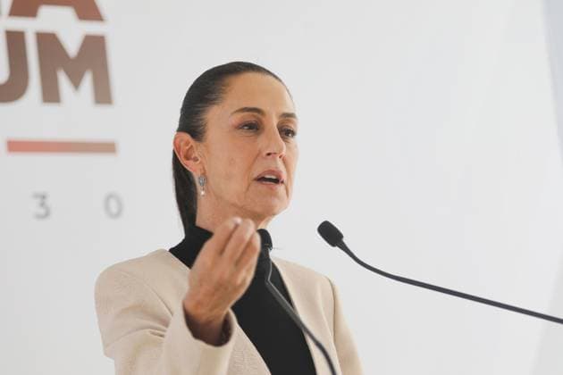 Claudia Sheinbaum Briefing Conference Claudia Sheinbaum Pardo, President-elect of Mexico, speaking during a press conference at the transition house at Iztapalapa mayoralty. on June 26, 2024 in Mexico City, Mexico. (Photo by Ian Robles Eyepix Group) Mexico City CDMX Mexico Copyright: xIanxRoblesxxEyepixxGroupx