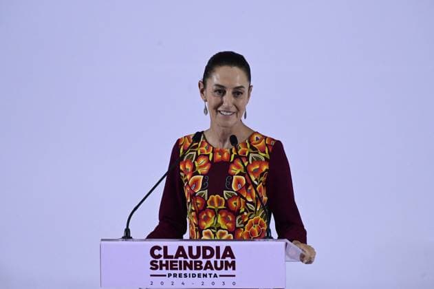 President-Elect Claudia Sheinbaum Presents Her New Cabinet - Mexico City Claudia Sheinbaum Pardo, incoming President of Mexico, speaking during the presentation of the second part of her government cabinet at Museo Interactivo de Economía (MIDE). Mexico City, Mexico, June 27, 2024. Photo by Carlos Tischler Eyepix Group ABACAPRESS.COM) Mexico City Mexico  Copyright: xTischlerxCarlos Eyepix ABACAx