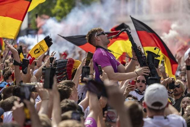 Fan march Germany vs Denmark FOR EDITORIAL PURPOSES ONLY EDITORIAL USE ONLY p The fan march of the German fans for the match Germany vs Denmark will take place on Saturday, 29 06 2024 Denmark Copyright JonasxRichter Copyright: JonasxRichter doc7w2xsse74eu15bszuacv ,EDITORIAL USE ONLY Copyright: JonasxRichter