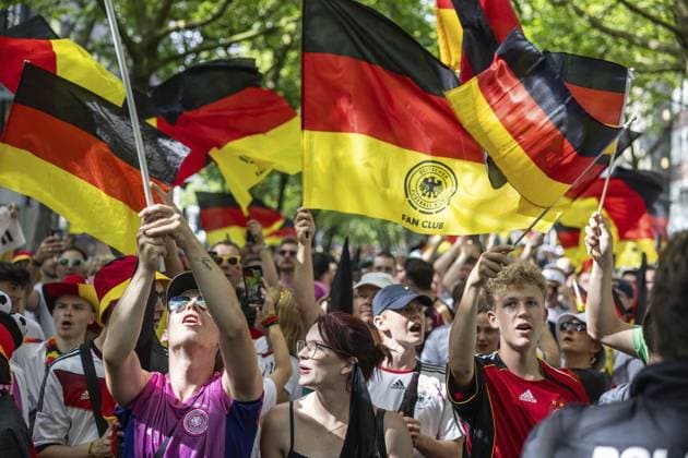 Fan march Germany vs Denmark FOR EDITORIAL PURPOSES ONLY EDITORIAL USE ONLY p The fan march of the German fans for the match Germany vs Denmark will take place on Saturday, 29 06 2024 Denmark Copyright JonasxRichter Copyright: JonasxRichter doc7w2y7lj8yde14a5a0dfi ,EDITORIAL USE ONLY Copyright: JonasxRichter