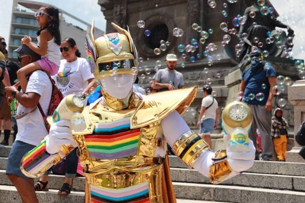 A Participant taking part during the 46th LGBTTTIQ+ Pride March, which commemorates the pride of freely expressing one s sexual identity. On Paseo de la Reforma Avenue. Mexico City Mexico - ZUMAe321 20240629_zia_e321_053 Copyright: xCarlosxSantiagox