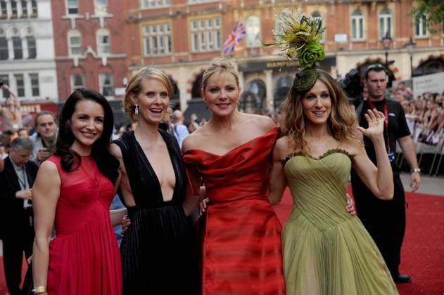 Sex in the City Premiere. Sarah Jessica Parker, Kim Catrall, Cynthia Nixon and Kristin Davis arrive at the world premiere of Sex And The City at the Odeon Leicester Square, London. Date:12.05.2008,  Copyright: xDavidxWimsettx xAvalonx 0559804730