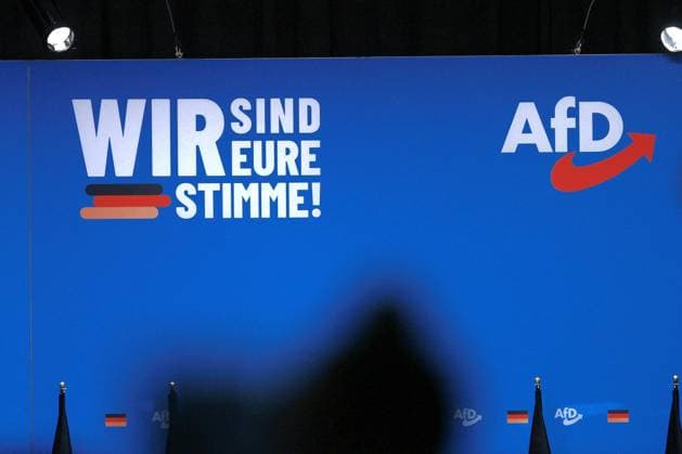 Essen, NRW, Deutschland, 30.06.2024: Grugahalle: 15. Bundesparteitag der AfD - Tag 2: AfD-Logo und Slogan Wir sind eure Stimme *** Essen, NRW, Germany, 30 06 2024 Grugahalle 15 Federal AfD party conference Day 2 AfD logo and slogan We are your voice Copyright: xdtsxNachrichtenagenturx dts_42839