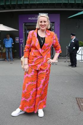 . 01 07 2024. London, United Kingdom. Steph McGovern arriving on the opening day of the Wimbledon Tennis Championships in London.  xStephenxLockx xi-Imagesx IIM-25341-0021