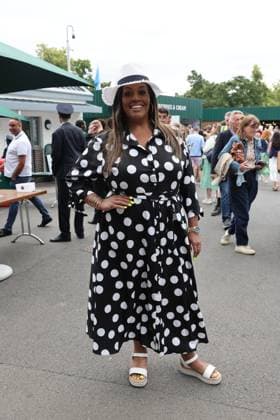 . 01 07 2024. London, United Kingdom. Alison Hammond arriving on the opening day of the Wimbledon Tennis Championships in London.  xStephenxLockx xi-Imagesx IIM-25341-0043