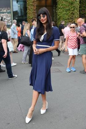 . 01 07 2024. London, United Kingdom. Jameela Jamil arriving on the opening day of the Wimbledon Tennis Championships in London.  xStephenxLockx xi-Imagesx IIM-25341-0054
