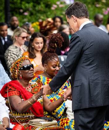 AMSTERDAM - Outgoing Prime Minister Mark Rutte during the national commemoration of the abolition of slavery at the slavery monument in the Oosterpark. The commemoration is organized by the National Institute for the Dutch Slavery History and Legacy (NiNsee). ANP ROBIN VAN LONKHUIJSEN netherlands out - belgium out  Copyright: xx x502525060x originalFilename: 502525060.jpg